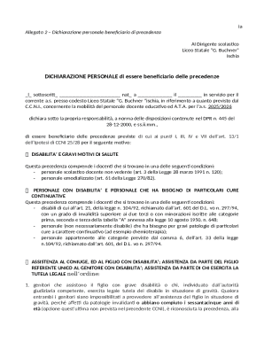 Italian School Staff Mobility Precedence Declaration