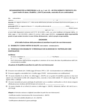 Italian Teacher/ATA Mobility Declaration Form