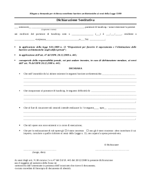 Italian Architectural Barrier Contribution Request Form
