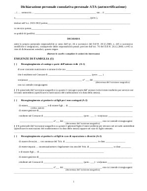 Italian ATA Self-Certification Form