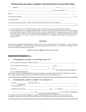 Italian Teacher Self-Certification Form