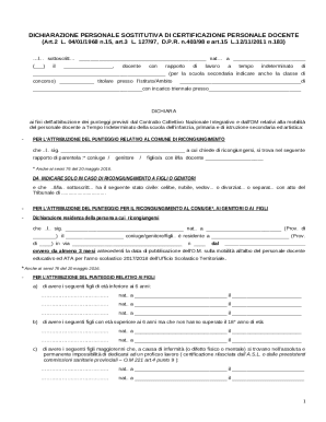 Italian Teacher Mobility Declaration Form