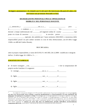 Teacher Mobility Declaration Form