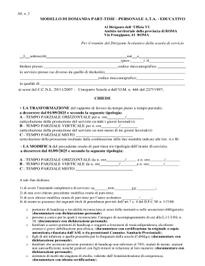 Part-Time Work Request Form
