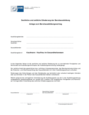 Apprenticeship Training Plan for Healthcare Commerce