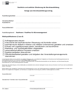 Apprenticeship Training Plan