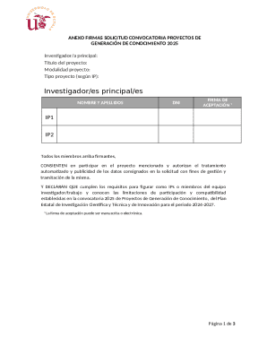 Spain Research Project Consent Form