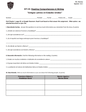 Reading Comprehension & Writing Assignment