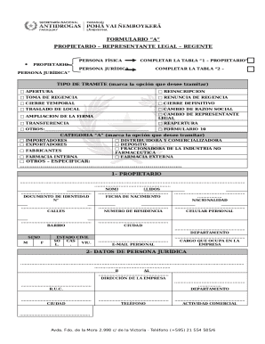 Formulario A - Business Registration