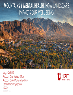 Mountains & Mental Health Well-Being Survey