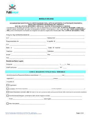 Italian Property Delegation Form