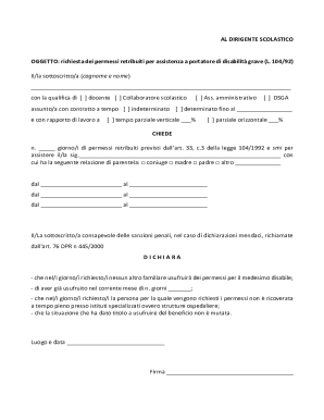 Italian Disability Leave Request Form