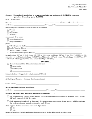 Italian School Employee Leave Request Form