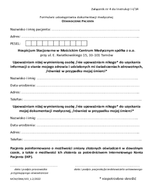 Medical Documentation Release Form