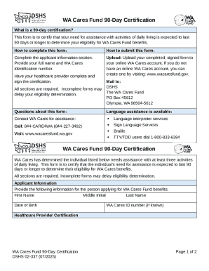 WA Cares Fund 90-Day Certification