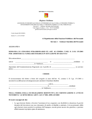 Italian Family Disability Leave Request Form