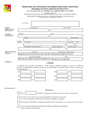 Sicilian Disability Leave Request Form