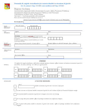 Domanda di Congedo Straordinario per Assistere Disabile