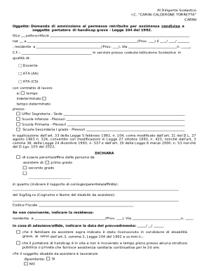 Italy Paid Leave Request for Disabled Care