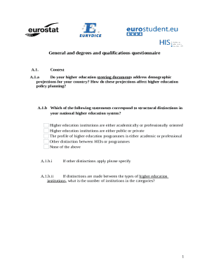 Higher Education Questionnaire