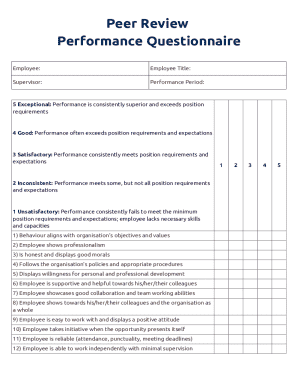 Employee Performance Questionnaire