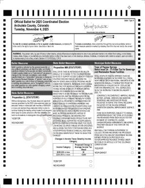 2025 Archuleta County Ballot