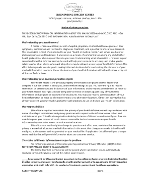 Greenspring Surgery Center Privacy Notice