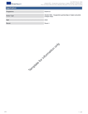 Erasmus+ KA220-HED Application Form