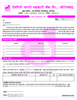 Bank Account Opening Form