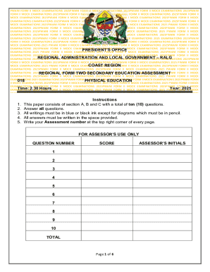 Pwani Form II Mock Examinations 2025