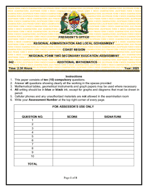 Pwani Form II Mock Examinations 2025