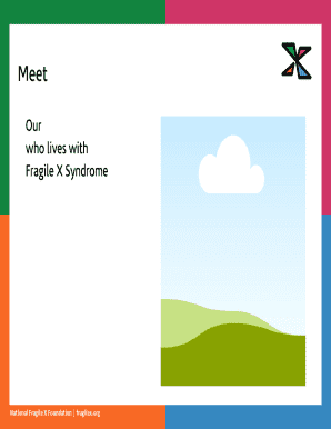 About Me Template for Fragile X Syndrome
