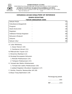 Term of Reference Template