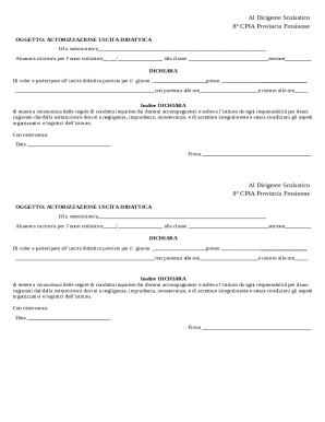 Authorization for Educational Outing