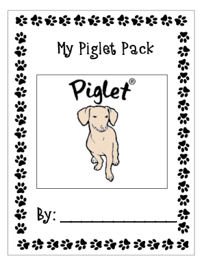 Piglet Senses Activity Form