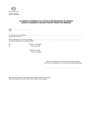 School Absence Notice