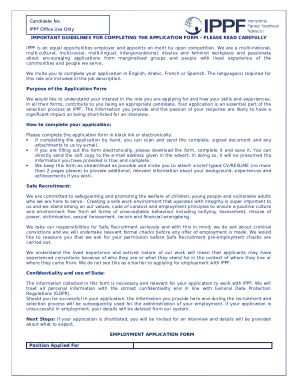 IPPF Employment Application Form