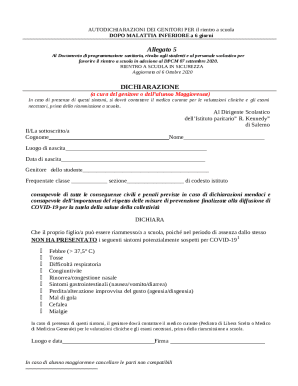 Parental Declaration for School Re-entry After Illness