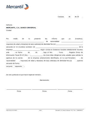 Bank Account Opening Request