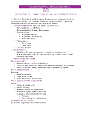 Vale de Préstamo Documental