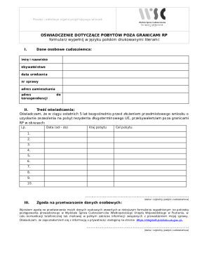 Poland Residency Declaration Form