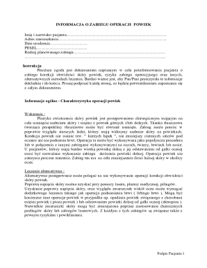 Medical Consent Form for Eyelid Surgery