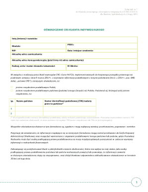 CRS Client Declaration Form