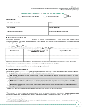 CRS and FATCA Status Declaration Form