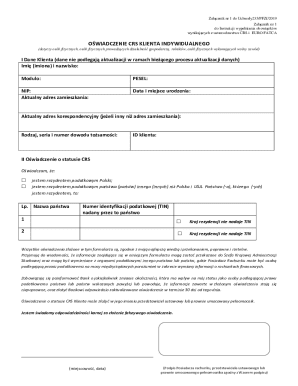 CRS Client Declaration Form