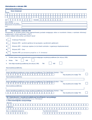 CRS Status Declaration Form