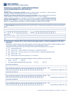 CRS Status Declaration Form