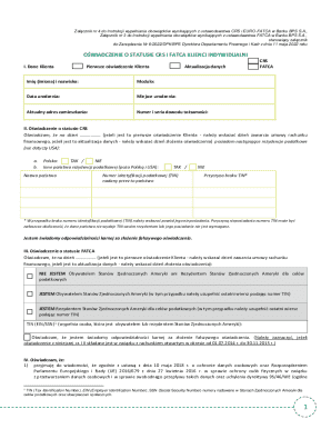 CRS and FATCA Status Declaration