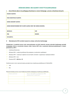 CRS Client Declaration Form