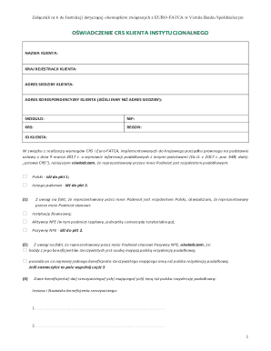 CRS Client Declaration Form